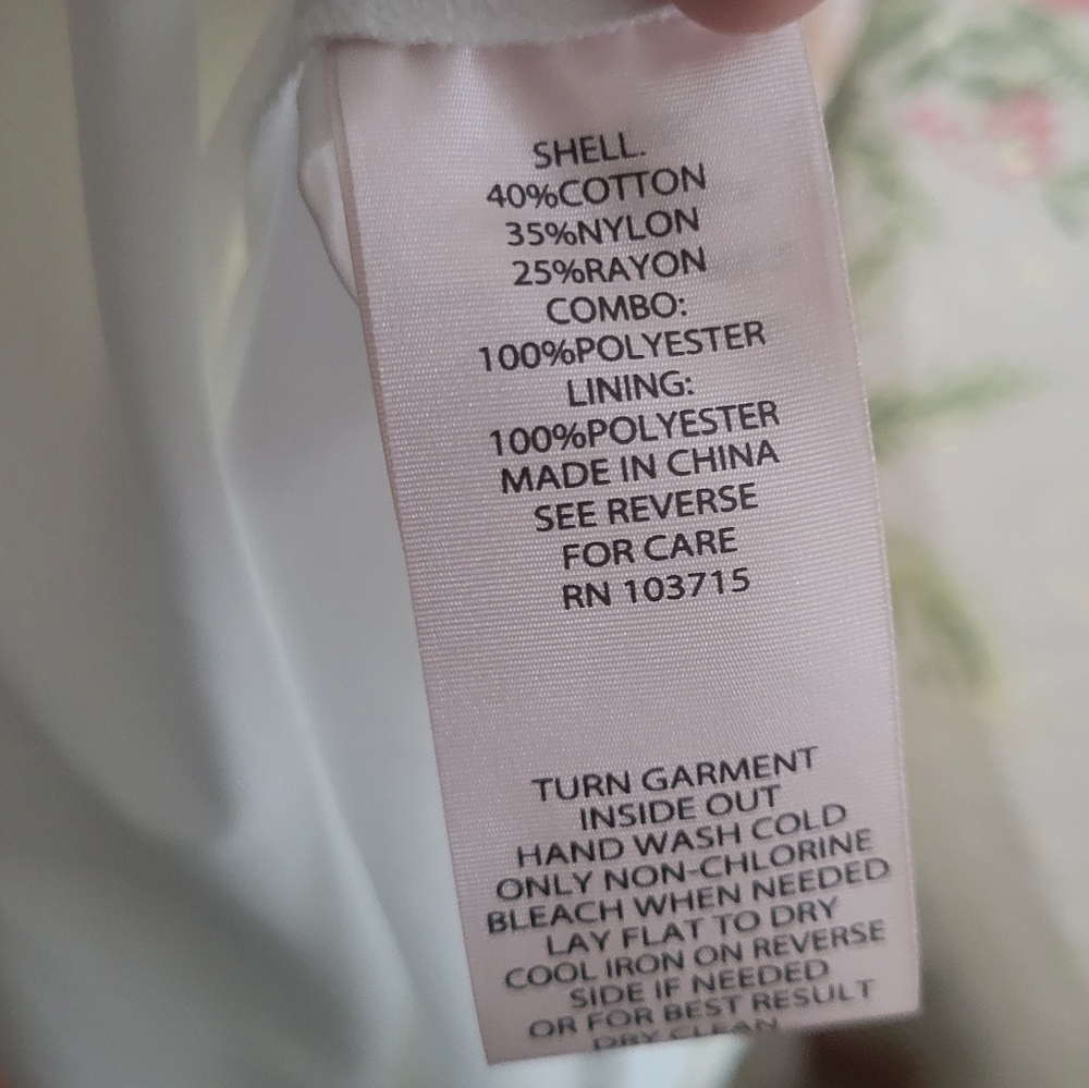 Nanette Lepore Women's White Floral Lace Cotton Dress. Quiet Luxury Academia Sz8 - Picture 13 of 13